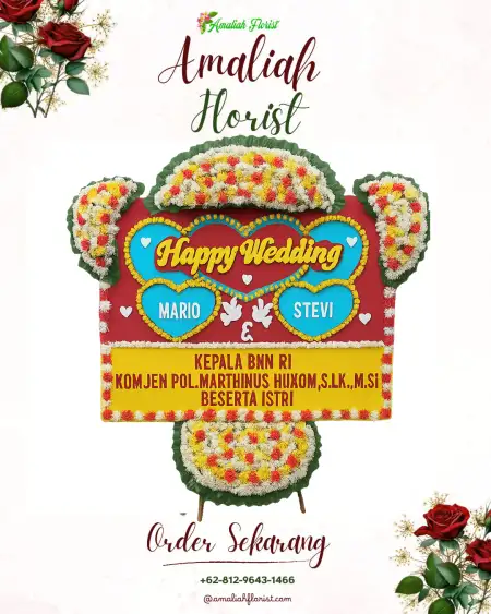 Papan Bunga Pernikahan Tirtomoyo